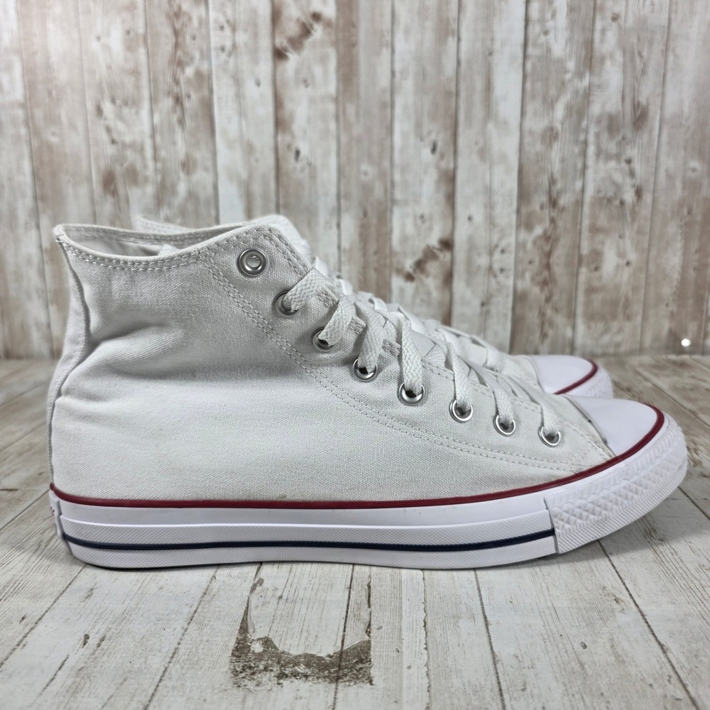 Converse Chuck‎ Taylor All Star High Top White Canvas Sneakers M7650 Womens 13